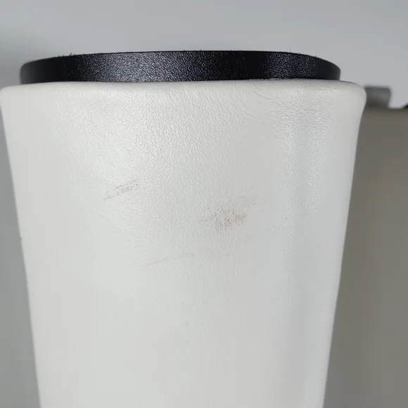 Gia X Pernille Tiesbaek White Leather Tubular Combat Boots Size 38.5 - Picture 12 of 14